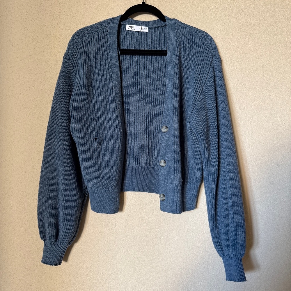 ZARA blue cardigan
